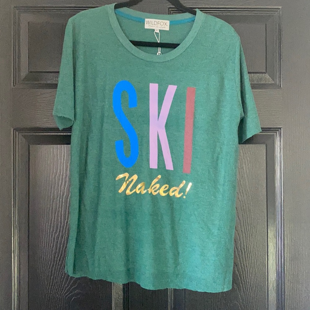 Wildfox Ski Naked-Waffle T